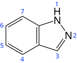Skeletal formula with numbering convention
