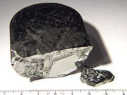 Sample of crystalline indium antimonide