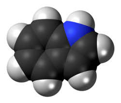 Space-filling model of indole