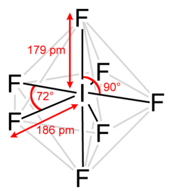 Structure of iodine heptafluoride(IF7)