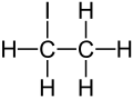 Skeletal formula of ethyl iodide