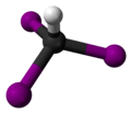 Ball and stick model of iodoform
