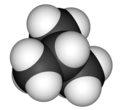 Spacefill model of isobutane