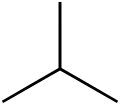 Skeletal formula of isobutane