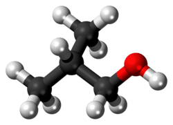 Ball-and-stick model of isobutanol