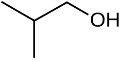 Skeletal formula of isobutanol