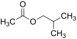 Skeletal formula of isobutyl acetate