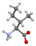 Ball-and-stick model of L-isoleucine