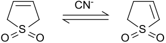 Isomerization between 3- and 2-sulfolene