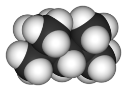 Spacefill model of 2,2,4-trimethylpentane