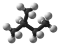 Ball and stick model of isopentane