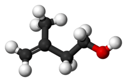 Ball-and-stick model of prenol