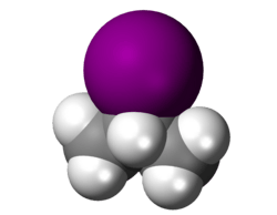 Spacefill model of isopropyl iodide
