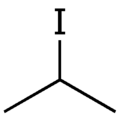 Skeletal formula of isopropyl iodide