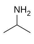 Skeletal formula of isopropylamine