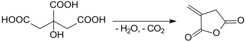 Synthese von Itaconsäureanhydrid aus Citronensäure