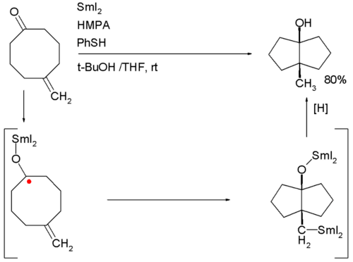 Ketone olefin cyclization