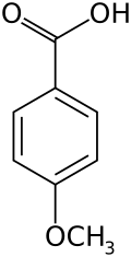 Skeletal formula of p-anisic acid