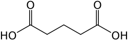 Skeletal formula of glutaric acid
