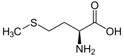 Chemical structure of methionine