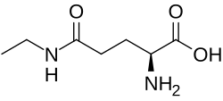 skeletal formula of L-theanine