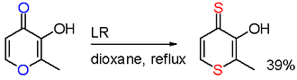 Maltol reaction with LR