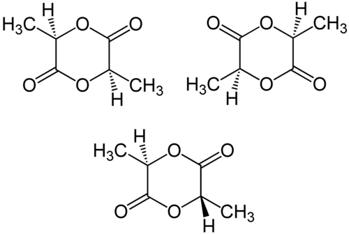 Chemical structures of three isomers