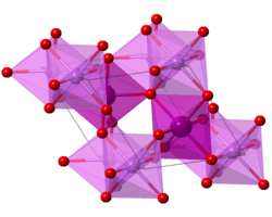 Crystal structure of lithium iodate, iodines are inside the unit cell