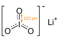 Skeletal formula of lithium iodate with I—O bond length