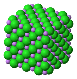 Unit cell model of lithium chloride