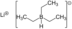 Skeletal formula of lithium triethylborohydride