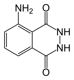 Chemical structure of luminol