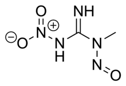 Structural formula of methylnitronitrosoguanidine