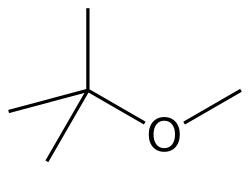 Skeletal formula of MTBE