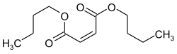 Chemical structure of maleic acid dibutyl ester