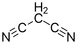 Skeletal formula of malononitrile