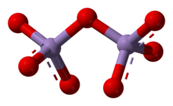 Ball-and-stick model of manganese heptoxide