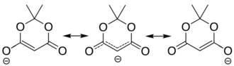 Resonance equilibrium of Meldrum's anion