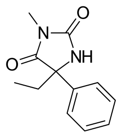 Structural formula of mephenytoin