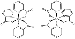 Skeletal formula of chromium(III) picolinate