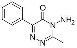 Skeletal formula of metamitron