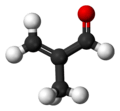Ball-and-stick model of methacrolein