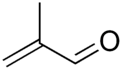 Skeletal formula of methacrolein