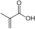 Structural formula of methacrylic acid