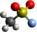 3D diagram of Methanesulfonyl fluoride molecule