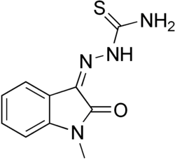 Skeletal formula of methisazone