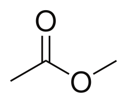 Skeletal formula of methyl acetate