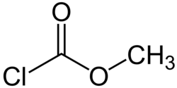 Skeletal formula of methyl chloroformate
