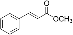 Skeletal formula of methyl cinnamate