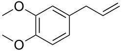 Skeletal formula of methyl eugenol